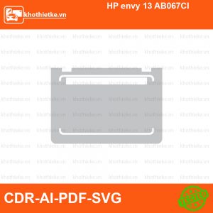 HP envy 13 AB067Cl File thiết kế Skin, Template Vector chuẩn cắt decal | KhoThiếtKế.vn