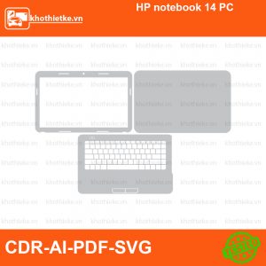 HP notebook 14 PC File thiết kế Skin, Template Vector chuẩn cắt decal | KhoThiếtKế.vn