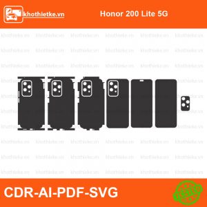 Honor 200 Lite 5G File thiết kế Skin, Template Vector chuẩn cắt decal | KhoThiếtKế.vn