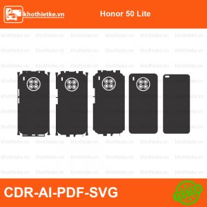 Honor 50 Lite File thiết kế Skin, Template Vector chuẩn cắt decal | KhoThiếtKế.vn