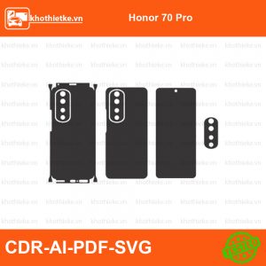 Honor 70 Pro File thiết kế Skin, Template Vector chuẩn cắt decal | KhoThiếtKế.vn