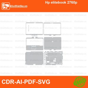 Hp elitebook 2760p File thiết kế Skin, Template Vector chuẩn cắt decal | KhoThiếtKế.vn