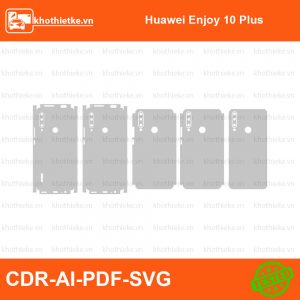 Huawei Enjoy 10 Plus File thiết kế Skin, Template Vector chuẩn cắt decal | KhoThiếtKế.vn