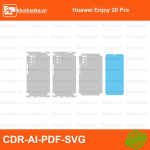 Huawei Enjoy 20 Pro File thiết kế Skin, Template Vector chuẩn cắt decal | KhoThiếtKế.vn
