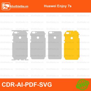 Huawei Enjoy 7s File thiết kế Skin, Template Vector chuẩn cắt decal | KhoThiếtKế.vn