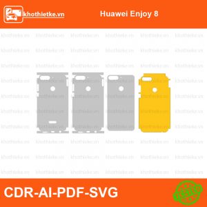 Huawei Enjoy 8 File thiết kế Skin, Template Vector chuẩn cắt decal | KhoThiếtKế.vn