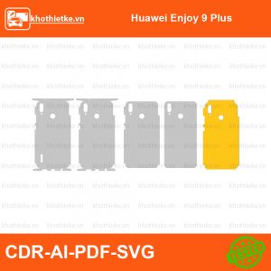 Huawei Enjoy 9 Plus File thiết kế Skin, Template Vector chuẩn cắt decal | KhoThiếtKế.vn
