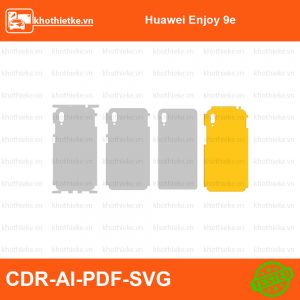 Huawei Enjoy 9e File thiết kế Skin, Template Vector chuẩn cắt decal | KhoThiếtKế.vn