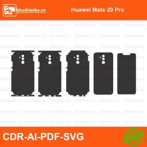 Huawei Mate 20 File thiết kế Skin, Template Vector chuẩn cắt decal | KhoThiếtKế.vn