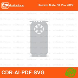 Huawei Mate 50 Pro File thiết kế Skin, Template Vector chuẩn cắt decal | KhoThiếtKế.vn