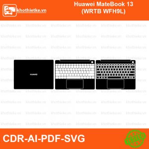 Huawei MateBook 13 (WRTB WFH9L) File thiết kế Skin, Template Vector chuẩn cắt decal | KhoThiếtKế.vn
