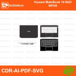 Huawei MateBook 14 NbD WFH9 File thiết kế Skin, Template Vector chuẩn cắt decal | KhoThiếtKế.vn