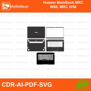 Huawei MateBook MRC W60, MRC W50 File thiết kế Skin, Template Vector chuẩn cắt decal | KhoThiếtKế.vn