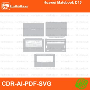 Huawei Matebook D15 File thiết kế Skin, Template Vector chuẩn cắt decal | KhoThiếtKế.vn