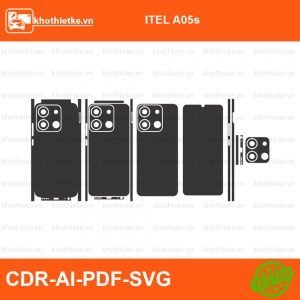ITEL A05s File thiết kế Skin, Template Vector chuẩn cắt decal | KhoThiếtKế.vn