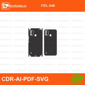 ITEL A48 File thiết kế Skin, Template Vector chuẩn cắt decal | KhoThiếtKế.vn