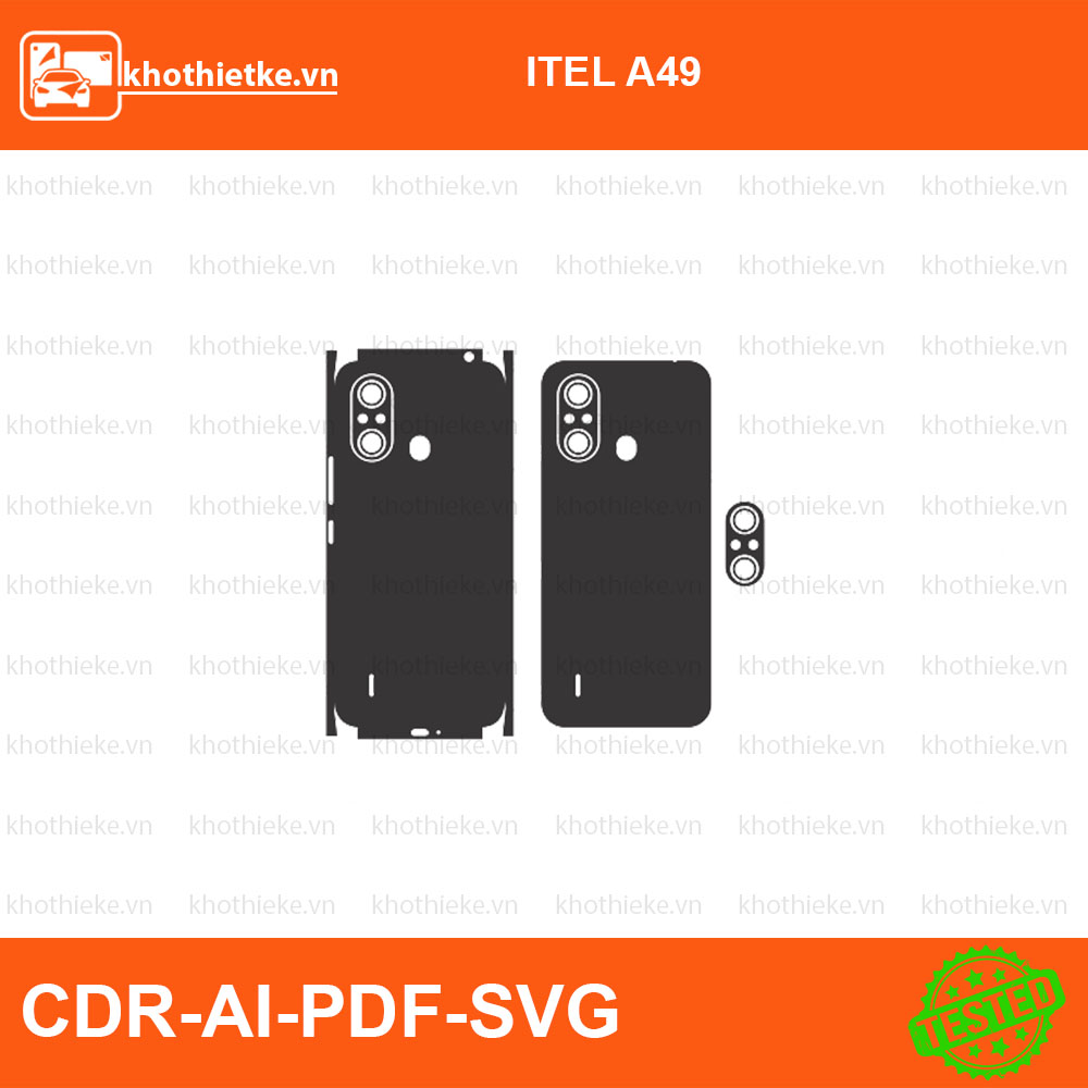 ITEL A49 File thiết kế Skin, Template Vector chuẩn cắt decal | KhoThiếtKế.vn