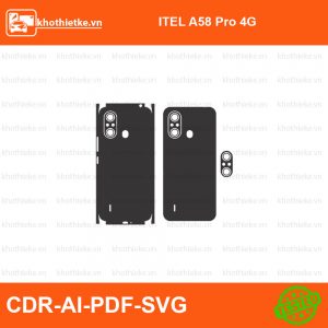 ITEL A58 Pro 4G File thiết kế Skin, Template Vector chuẩn cắt decal | KhoThiếtKế.vn