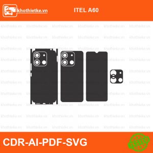 ITEL A60 File thiết kế Skin, Template Vector chuẩn cắt decal | KhoThiếtKế.vn