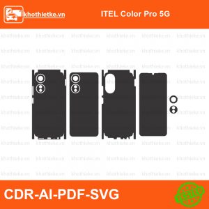 ITEL Color Pro 5G File thiết kế Skin, Template Vector chuẩn cắt decal | KhoThiếtKế.vn