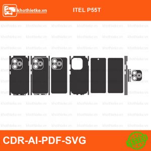 ITEL P55T File thiết kế Skin, Template Vector chuẩn cắt decal | KhoThiếtKế.vn