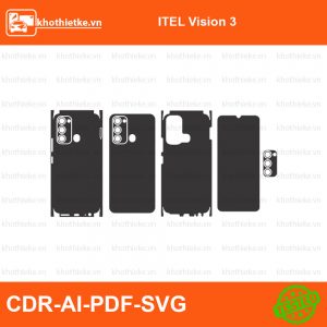 ITEL Vision 3 File thiết kế Skin, Template Vector chuẩn cắt decal | KhoThiếtKế.vn