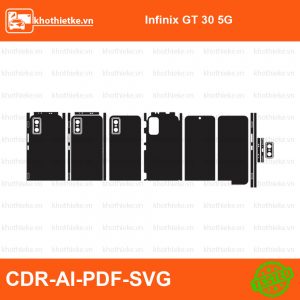 Infinix GT 30 5G File thiết kế Skin, Template Vector chuẩn cắt decal | KhoThiếtKế.vn