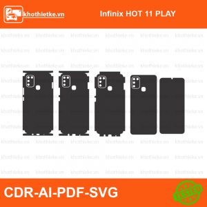 Infinix HOT 11 PLAY File thiết kế Skin, Template Vector chuẩn cắt decal | KhoThiếtKế.vn