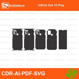 Infinix Hot 10 Play File thiết kế Skin, Template Vector chuẩn cắt decal | KhoThiếtKế.vn