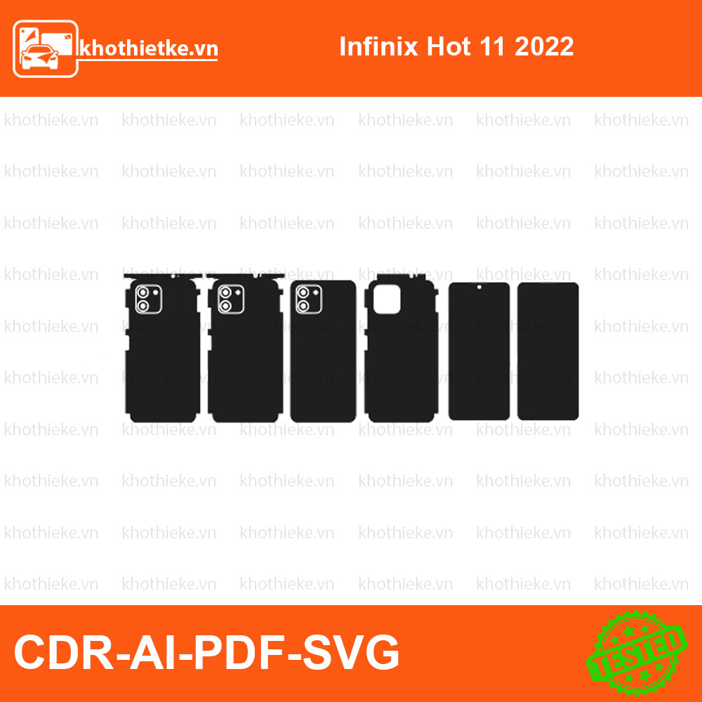 Infinix Hot 11 2022 File thiết kế Skin, Template Vector chuẩn cắt decal | KhoThiếtKế.vn
