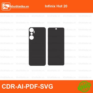 Infinix Hot 20 File thiết kế Skin, Template Vector chuẩn cắt decal | KhoThiếtKế.vn