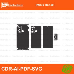Infinix Hot 20i File thiết kế Skin, Template Vector chuẩn cắt decal | KhoThiếtKế.vn