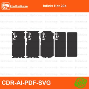 Infinix Hot 20s File thiết kế Skin, Template Vector chuẩn cắt decal | KhoThiếtKế.vn