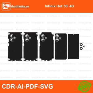 Infinix Hot 30i 4G File thiết kế Skin, Template Vector chuẩn cắt decal | KhoThiếtKế.vn