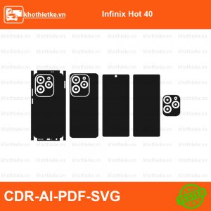 Infinix Hot 40 File thiết kế Skin, Template Vector chuẩn cắt decal | KhoThiếtKế.vn
