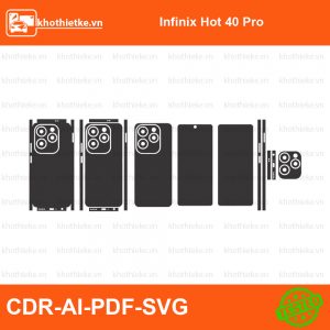 Infinix Hot 40 Pro File thiết kế Skin, Template Vector chuẩn cắt decal | KhoThiếtKế.vn
