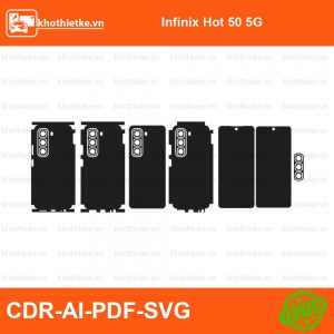 Infinix Hot 50 5G File thiết kế Skin, Template Vector chuẩn cắt decal | KhoThiếtKế.vn