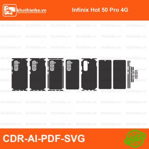 Infinix Hot 50 Pro 4G File thiết kế Skin, Template Vector chuẩn cắt decal | KhoThiếtKế.vn