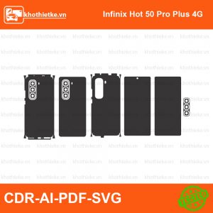 Infinix Hot 50 Pro Plus 4G File thiết kế Skin, Template Vector chuẩn cắt decal | KhoThiếtKế.vn