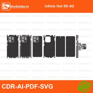 Infinix Hot 50i 4G File thiết kế Skin, Template Vector chuẩn cắt decal | KhoThiếtKế.vn