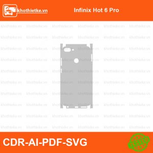 Infinix Hot 6 Pro File thiết kế Skin, Template Vector chuẩn cắt decal | KhoThiếtKế.vn