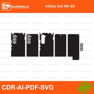 Infinix Hot 60i 4G File thiết kế Skin, Template Vector chuẩn cắt decal | KhoThiếtKế.vn
