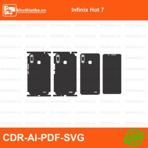 Infinix Hot 7 File thiết kế Skin, Template Vector chuẩn cắt decal | KhoThiếtKế.vn