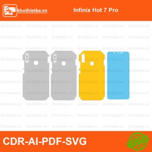 Infinix Hot 7 Pro File thiết kế Skin, Template Vector chuẩn cắt decal | KhoThiếtKế.vn