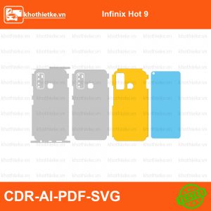 Infinix Hot 9 File thiết kế Skin, Template Vector chuẩn cắt decal | KhoThiếtKế.vn