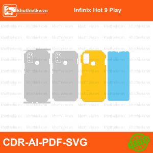 Infinix Hot 9 Play File thiết kế Skin, Template Vector chuẩn cắt decal | KhoThiếtKế.vn