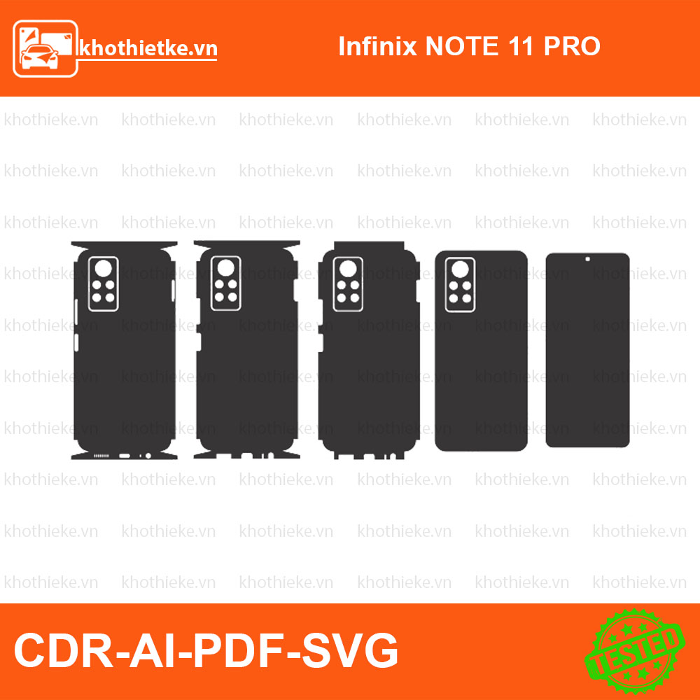 Infinix NOTE 11 PRO File thiết kế Skin, Template Vector chuẩn cắt decal | KhoThiếtKế.vn