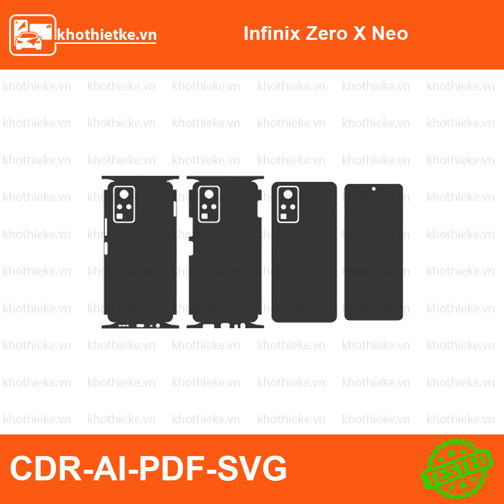 Infinix Zero X Neo File thiết kế Skin, Template Vector chuẩn cắt decal | KhoThiếtKế.vn