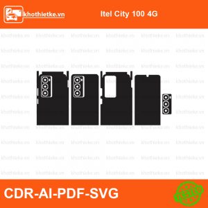 Itel City 100 4G File thiết kế Skin, Template Vector chuẩn cắt decal | KhoThiếtKế.vn