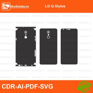 LG Q Stylus File thiết kế Skin, Template Vector chuẩn cắt decal | KhoThiếtKế.vn